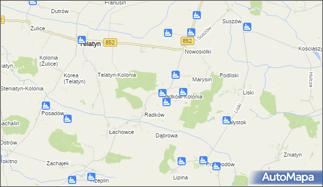 mapa Radków-Kolonia, Radków-Kolonia na mapie Targeo