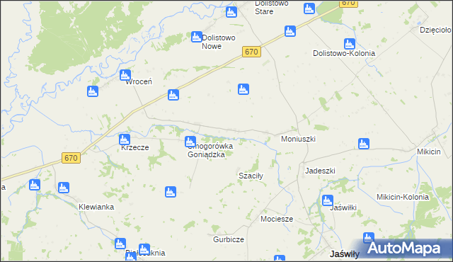 mapa Radzie gmina Jaświły, Radzie gmina Jaświły na mapie Targeo