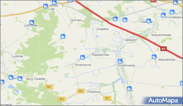 mapa Radziechów, Radziechów na mapie Targeo