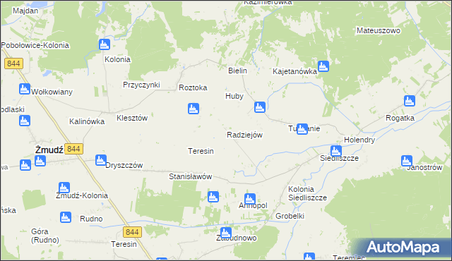 mapa Radziejów gmina Dubienka, Radziejów gmina Dubienka na mapie Targeo