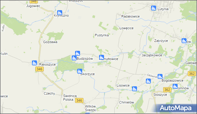 mapa Ramułtowice, Ramułtowice na mapie Targeo