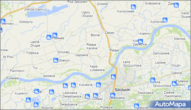 mapa Rataje Słupskie, Rataje Słupskie na mapie Targeo