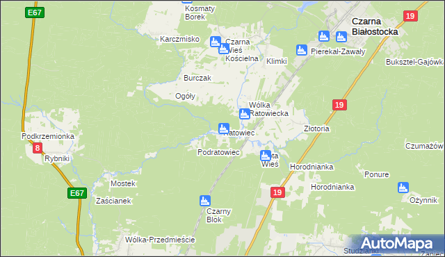 mapa Ratowiec, Ratowiec na mapie Targeo