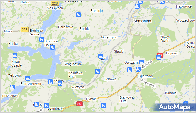 mapa Rąty, Rąty na mapie Targeo