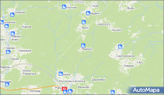 mapa Rędocin, Rędocin na mapie Targeo