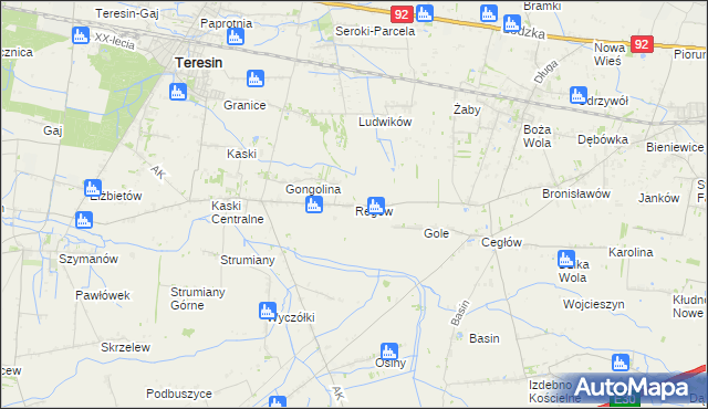 mapa Regów, Regów na mapie Targeo