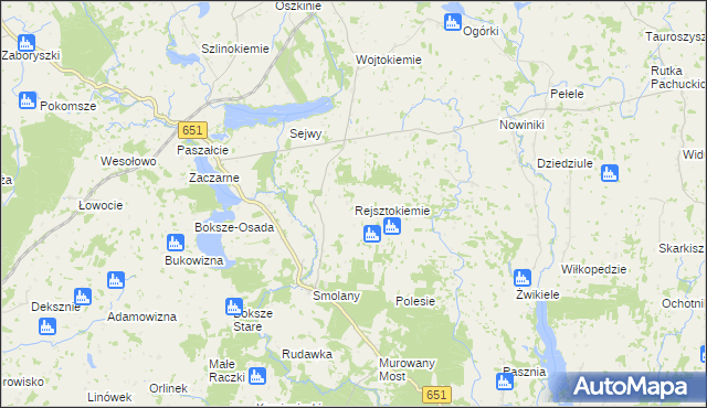 mapa Rejsztokiemie, Rejsztokiemie na mapie Targeo