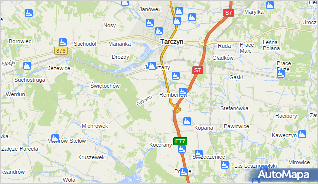 mapa Rembertów, Rembertów na mapie Targeo