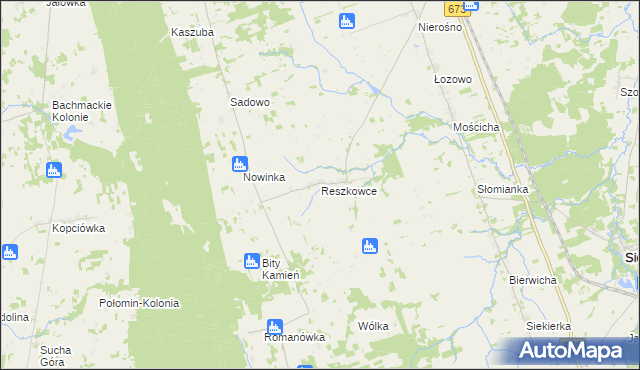 mapa Reszkowce, Reszkowce na mapie Targeo