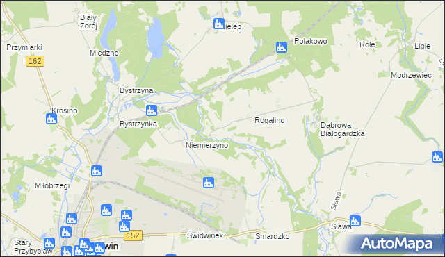 mapa Rogalinko, Rogalinko na mapie Targeo