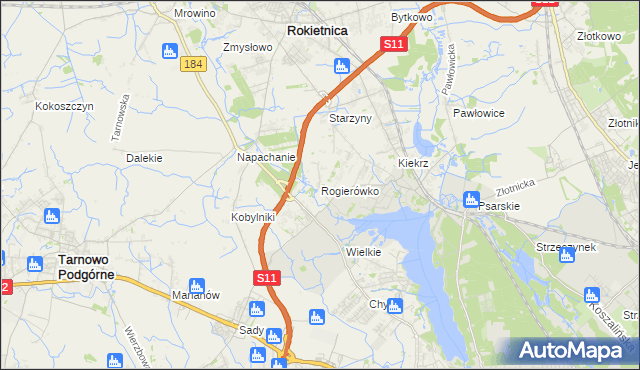 mapa Rogierówko, Rogierówko na mapie Targeo