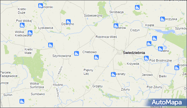 mapa Rokitnica Nowa, Rokitnica Nowa na mapie Targeo