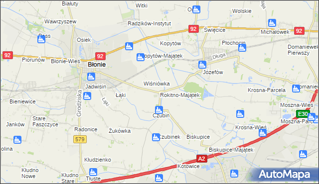 mapa Rokitno-Majątek, Rokitno-Majątek na mapie Targeo