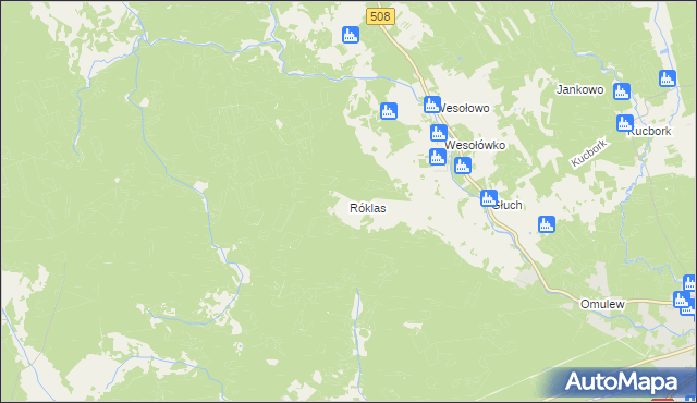 mapa Róklas, Róklas na mapie Targeo