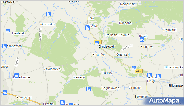 mapa Rokutów, Rokutów na mapie Targeo