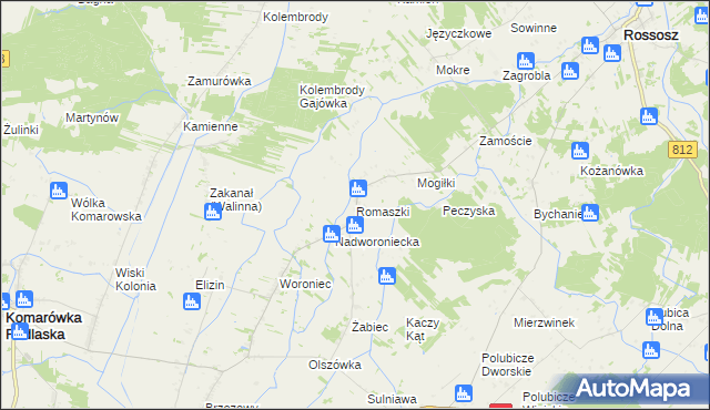 mapa Romaszki, Romaszki na mapie Targeo