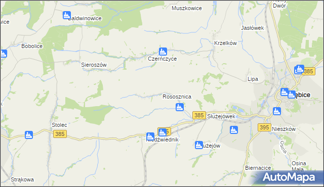 mapa Rososznica, Rososznica na mapie Targeo