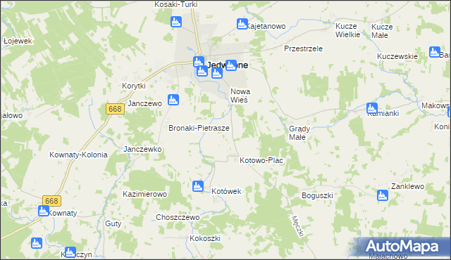 mapa Rostki gmina Jedwabne, Rostki gmina Jedwabne na mapie Targeo