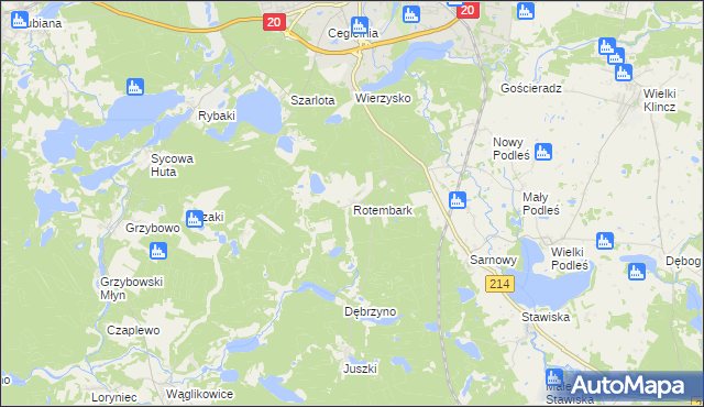 mapa Rotembark, Rotembark na mapie Targeo