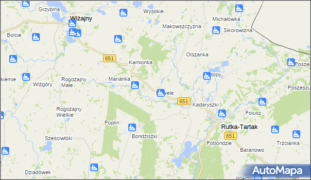 mapa Rowele, Rowele na mapie Targeo