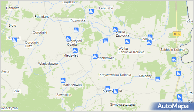 mapa Rozbitówka, Rozbitówka na mapie Targeo