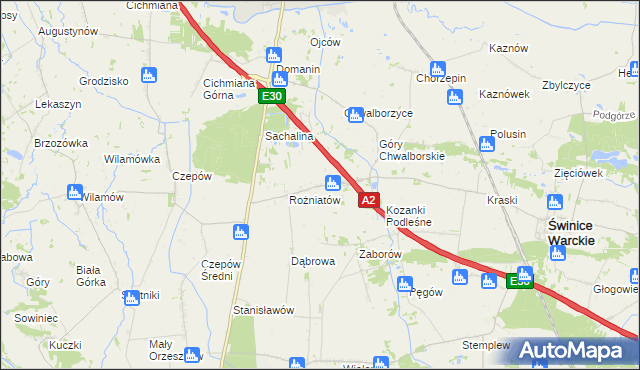 mapa Rożniatów-Kolonia, Rożniatów-Kolonia na mapie Targeo