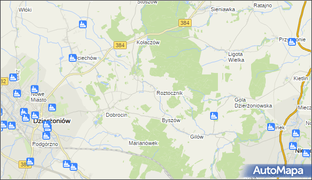 mapa Roztocznik, Roztocznik na mapie Targeo