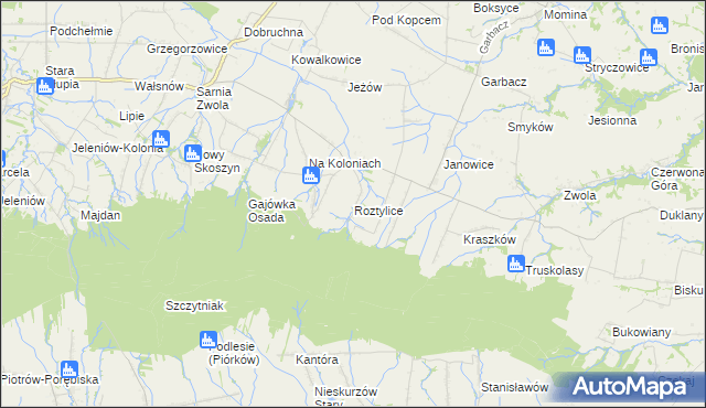 mapa Roztylice, Roztylice na mapie Targeo