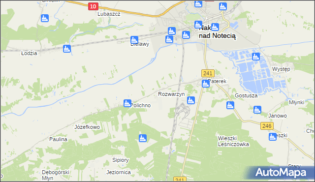 mapa Rozwarzyn, Rozwarzyn na mapie Targeo