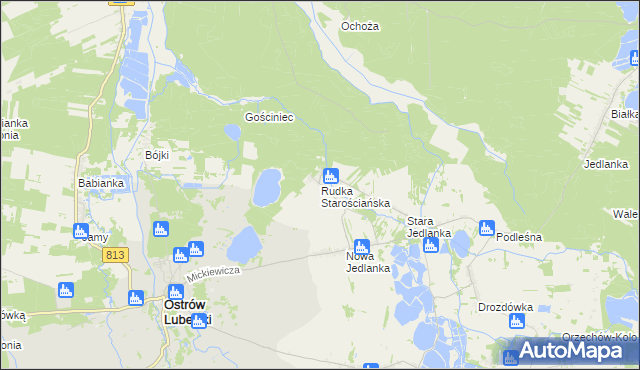 mapa Rudka Starościańska, Rudka Starościańska na mapie Targeo