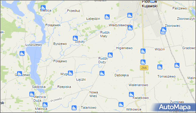 mapa Rudzk Duży, Rudzk Duży na mapie Targeo