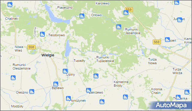 mapa Rumunki Tupadelskie, Rumunki Tupadelskie na mapie Targeo