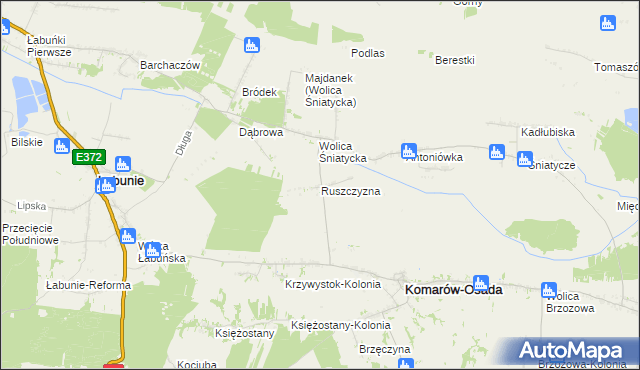 mapa Ruszczyzna, Ruszczyzna na mapie Targeo