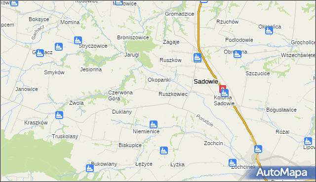 mapa Ruszkowiec, Ruszkowiec na mapie Targeo