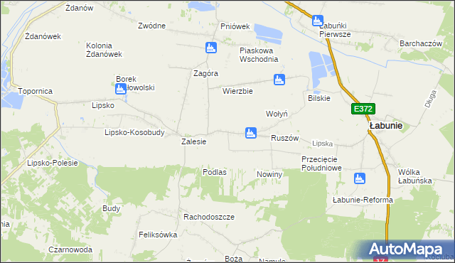 mapa Ruszów-Kolonia, Ruszów-Kolonia na mapie Targeo