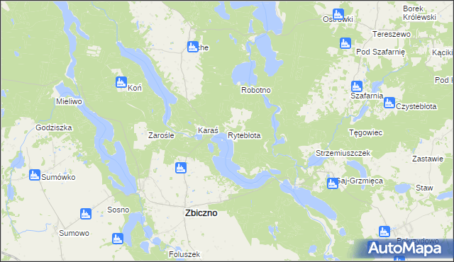 mapa Rytebłota, Rytebłota na mapie Targeo