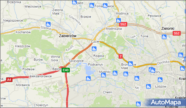 mapa Rząska, Rząska na mapie Targeo