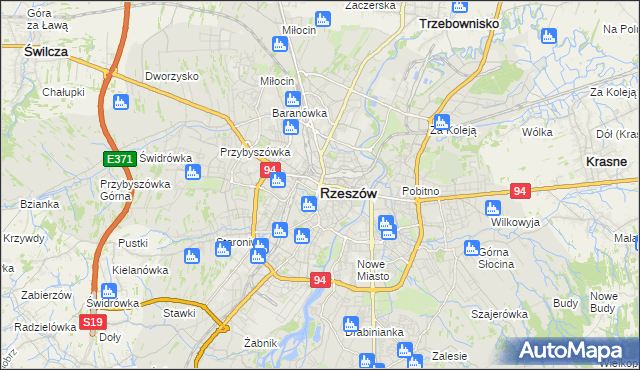 mapa Rzeszów, Rzeszów na mapie Targeo