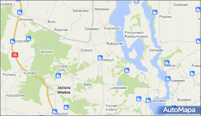 mapa Rzeszyn, Rzeszyn na mapie Targeo