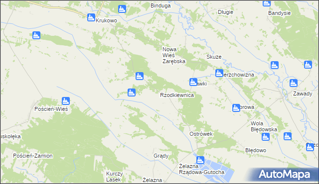 mapa Rzodkiewnica, Rzodkiewnica na mapie Targeo