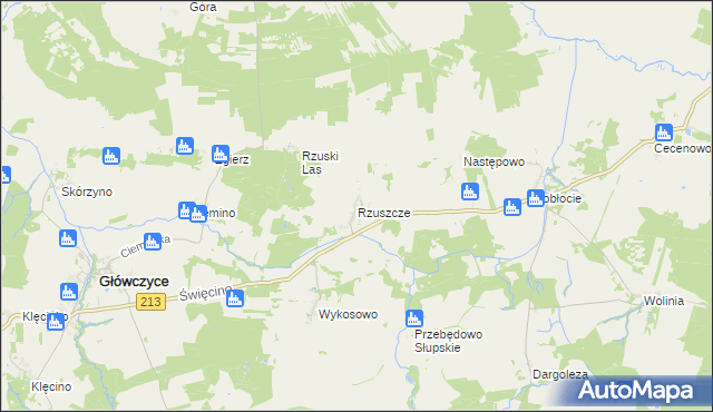 mapa Rzuszcze, Rzuszcze na mapie Targeo