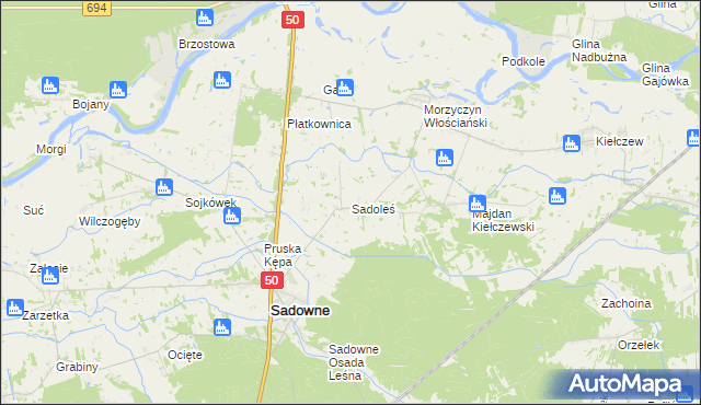 mapa Sadoleś, Sadoleś na mapie Targeo