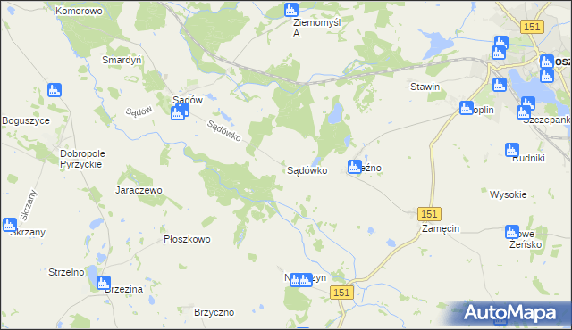 mapa Sądówko, Sądówko na mapie Targeo