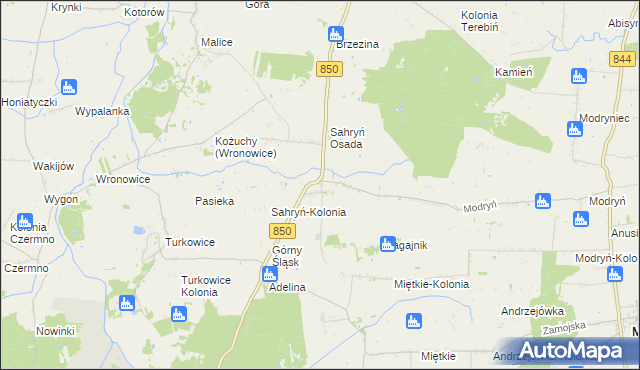 mapa Sahryń, Sahryń na mapie Targeo
