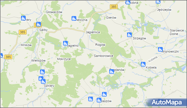 mapa Samborowice gmina Przeworno, Samborowice gmina Przeworno na mapie Targeo