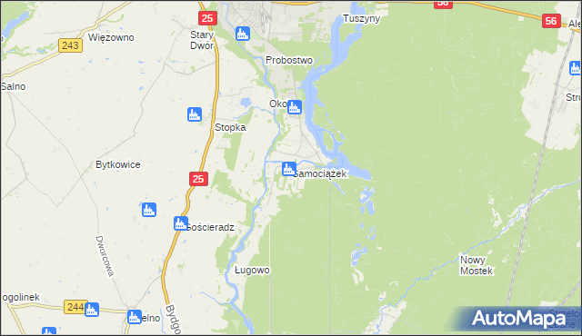 mapa Samociążek, Samociążek na mapie Targeo