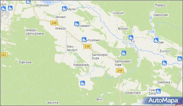 mapa Samoklęski Duże, Samoklęski Duże na mapie Targeo
