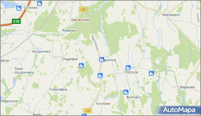 mapa Sąpolnica, Sąpolnica na mapie Targeo