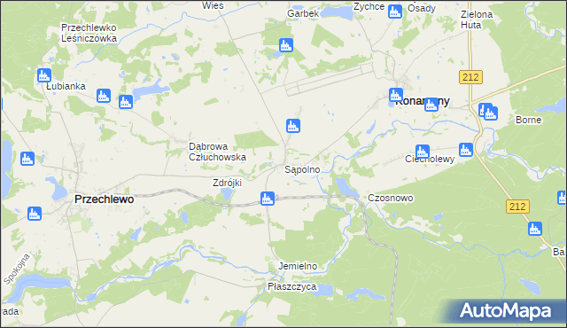 mapa Sąpolno, Sąpolno na mapie Targeo