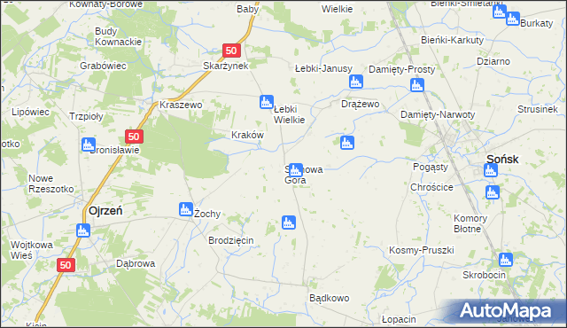 mapa Sarnowa Góra, Sarnowa Góra na mapie Targeo